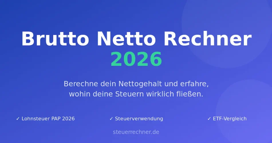 Brutto-Netto-Rechner Deutschland – Ihr Nettogehalt 2026 berechnen