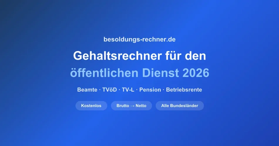 Öffentlicher Dienst Gehaltsrechner 2026 – So viel bleibt dir wirklich netto